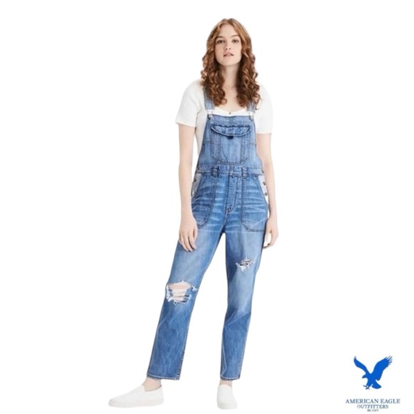 NWT - American Eagle Boyfriend Overalls - Picture 2 of 9
